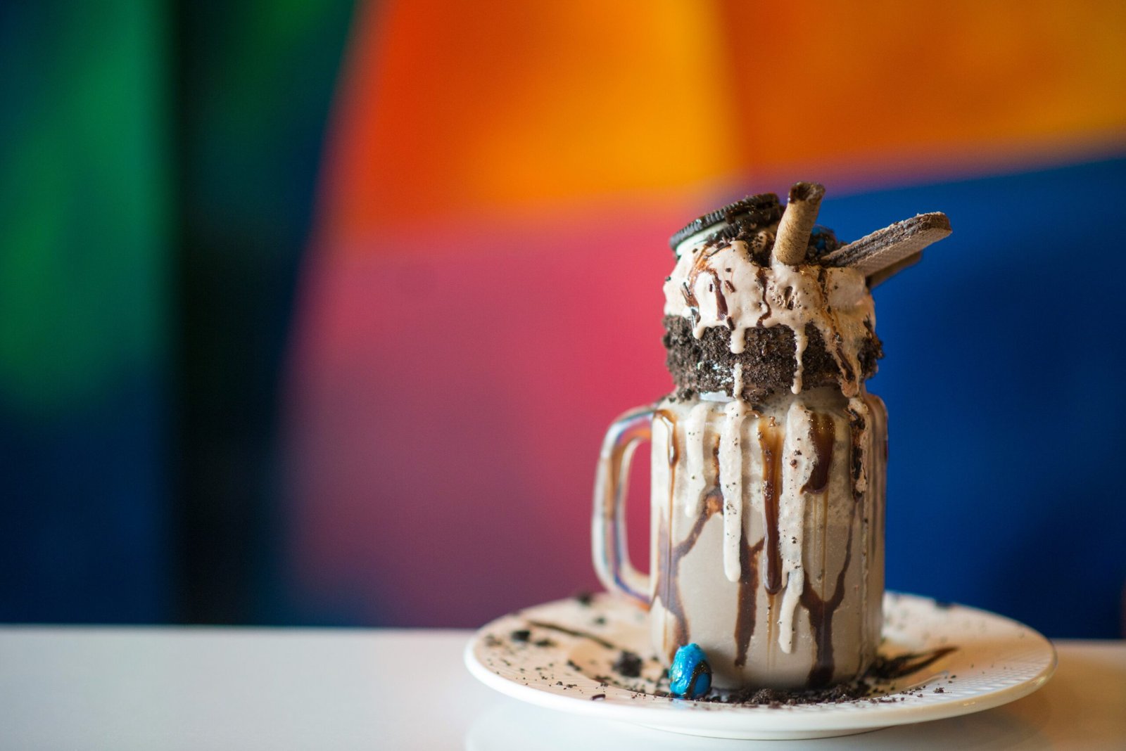 ice cream mug on table