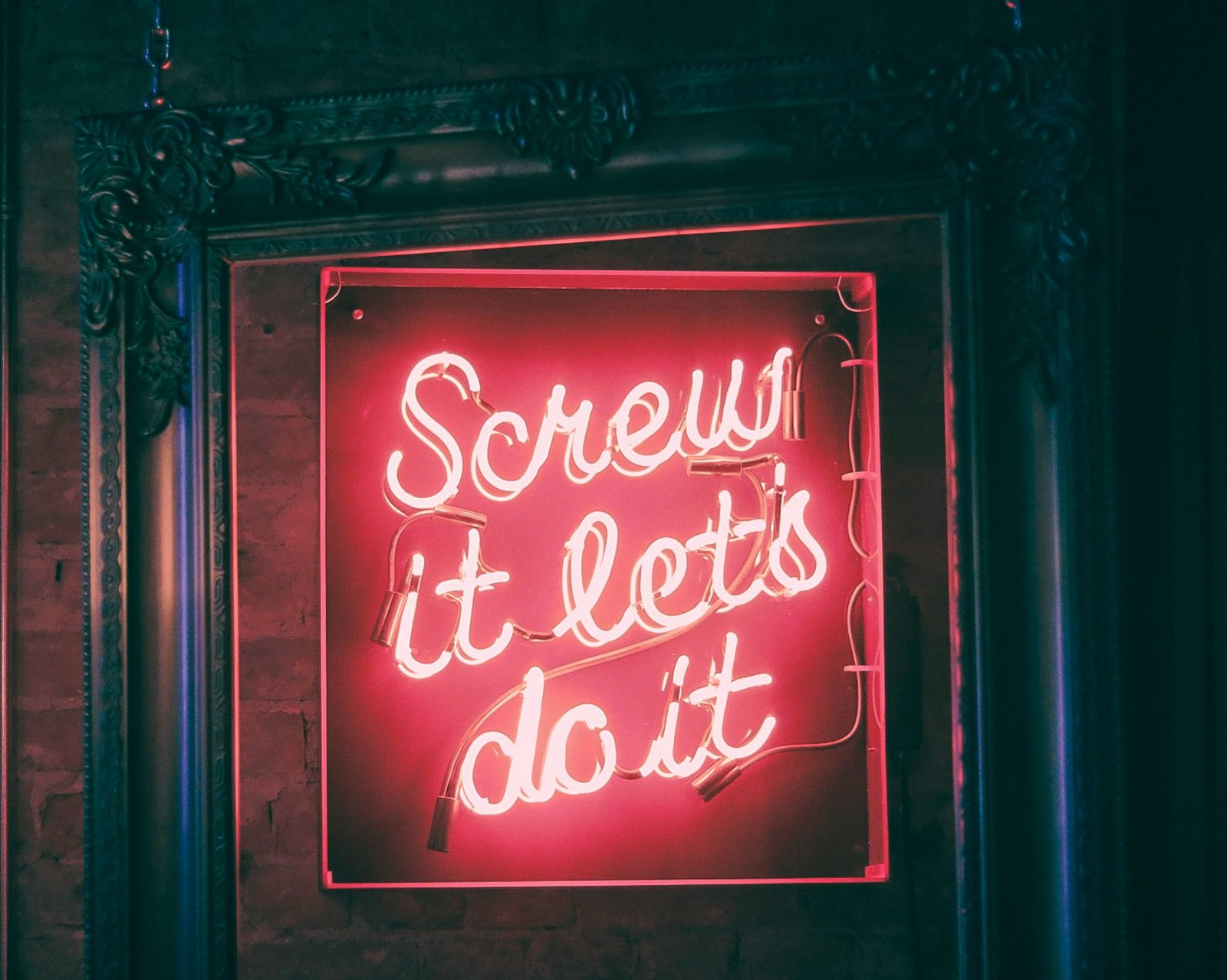 screw it let's do it neon light signage